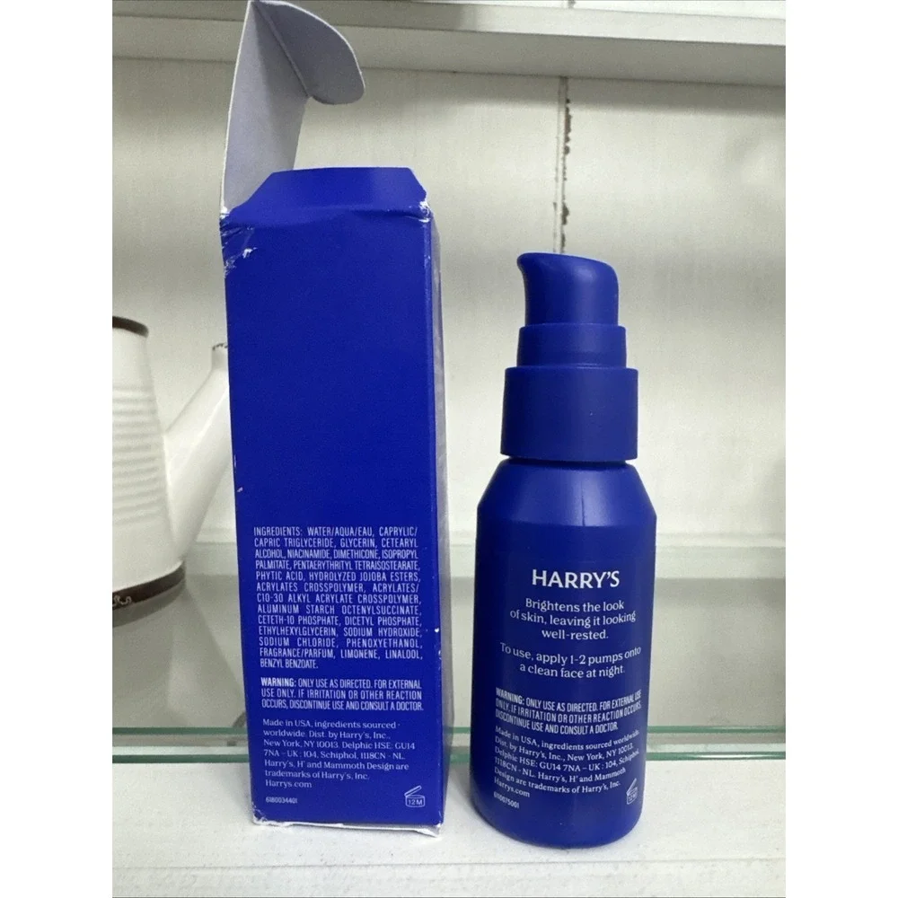 Men's Night Skin Treatment Harry's Hydrating Night Lotion 1.7 Oz New In Box